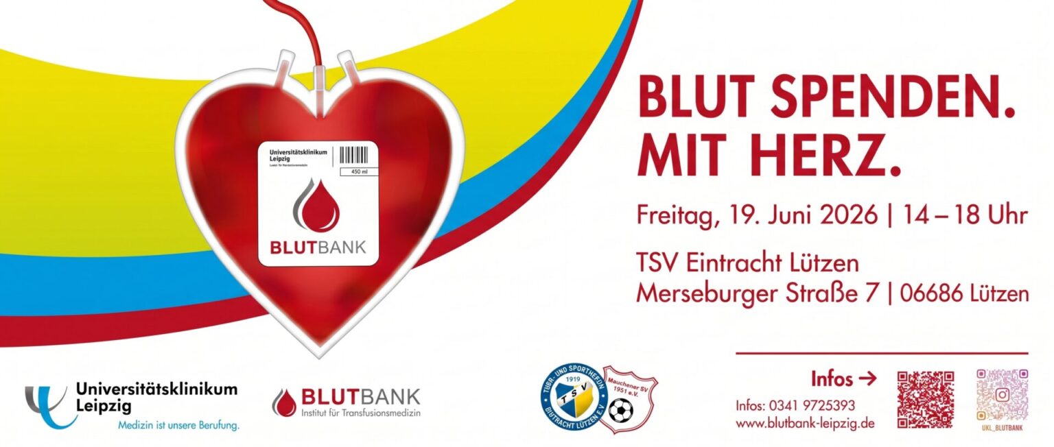 Blut spenden. Mit Herz. – Aktion beim TSV Eintracht Lützen